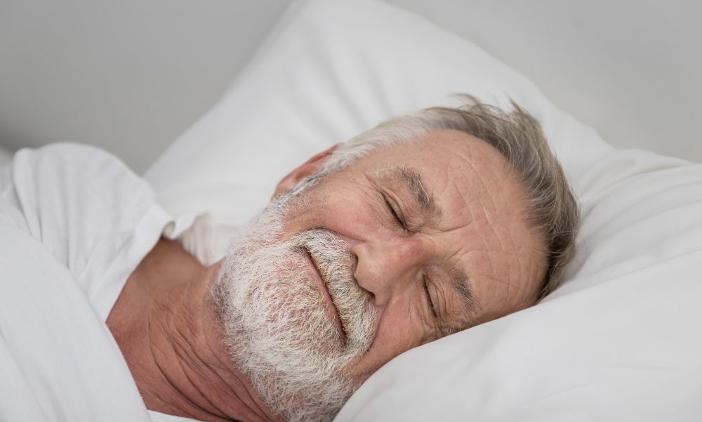man resting peacefully after sleep apnoea treatment in prahran