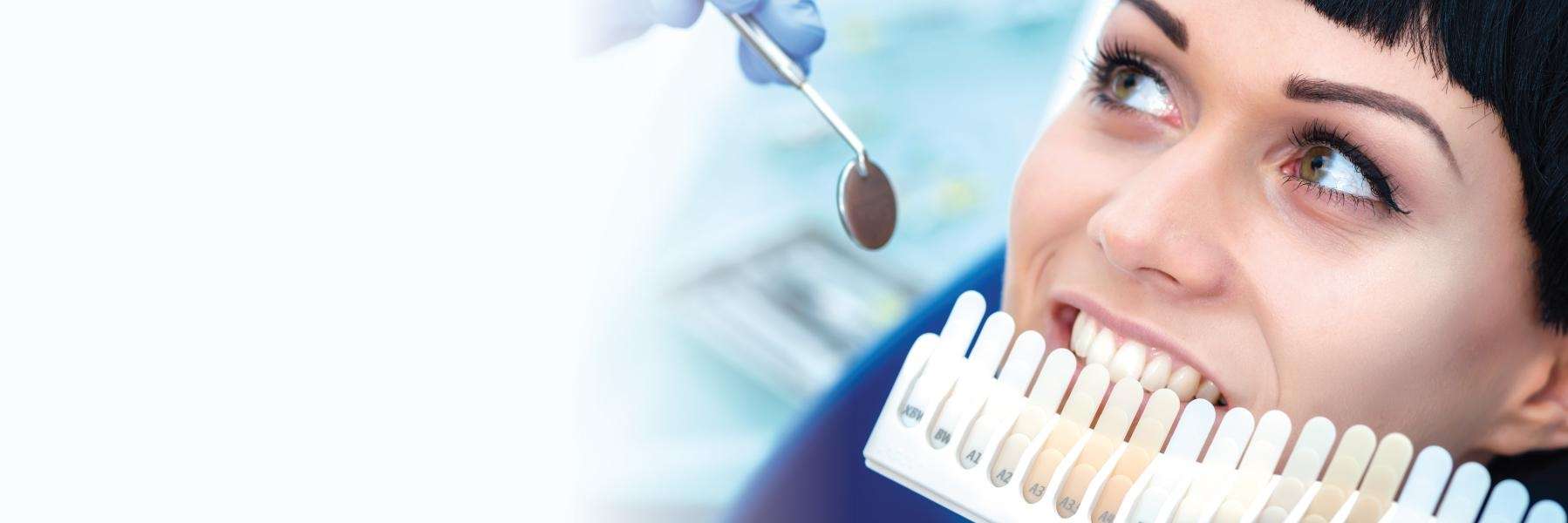 patient considering which shade to use for tooth-coloured fillings in prahran