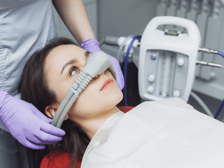 patient receiving sleep dentistry at dentist in prahran